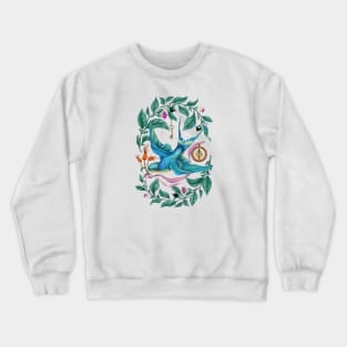 Flying swallow and Nightshade. Crewneck Sweatshirt